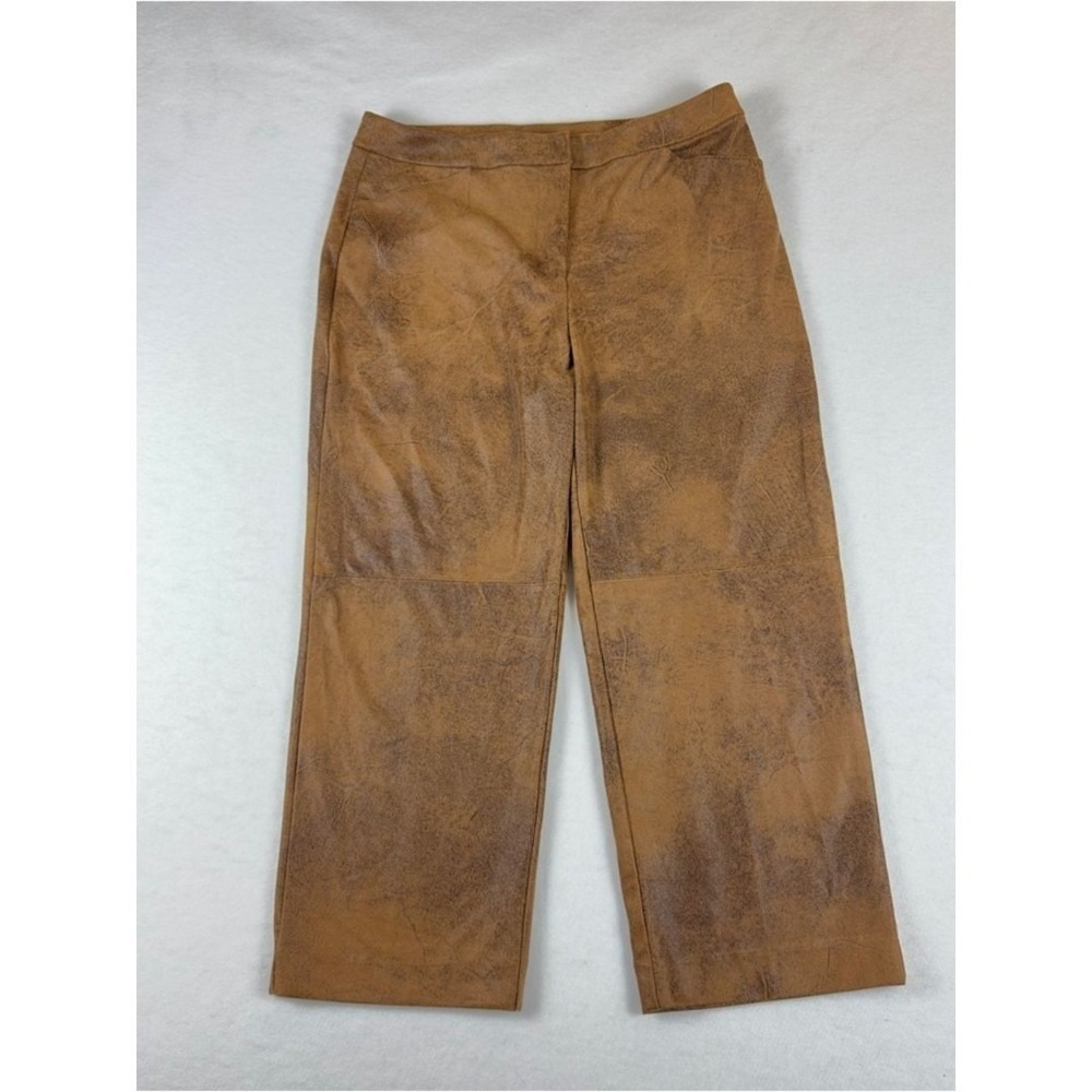 Brown Faux Suede Wide Leg Pants US Size: 8